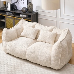 Comfy Bean Bag Chair Accent Chair for Gaming Reading, Lazy Oversized Sofa Lounge Chair,  Adult Bean Bag Couch - ModernLuxe - 1 of 4