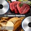 OSTBA 200W Electric Meat Slicer, Dual 7.5” Stainless Steel Blades, Quiet DC Motor, 0-15mm Adjustable, Easy to Clean for Meat, Cheese, Bread & Veggies - 4 of 4