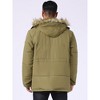 INSPIRE CHIC Men's Winter Warm Coat Fleece Lined Thicken Hooded Parka Jacket - 3 of 4