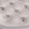 Baxton Studio Iglehart Velvet Tufted Cocktail Ottoman Gray: Eucalyptus Frame, Brass Tacks, Black Legs - image 3 of 4