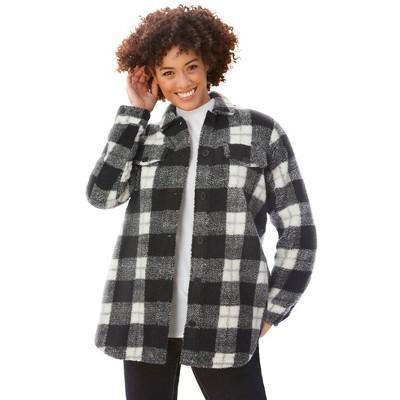 Woman Within Women's Plus Size Berber Button-Front Jacket