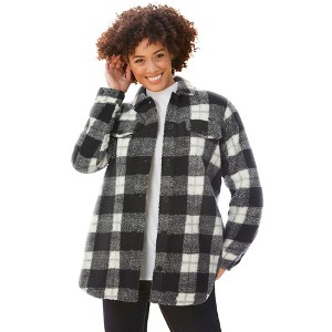 Woman Within Plus Size Berber Button-Front Jacket - 1 of 4