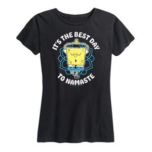 Women's - SpongeBob SquarePants - The Best Day To Namaste Short Sleeve Graphic T-Shirt - 1 of 4