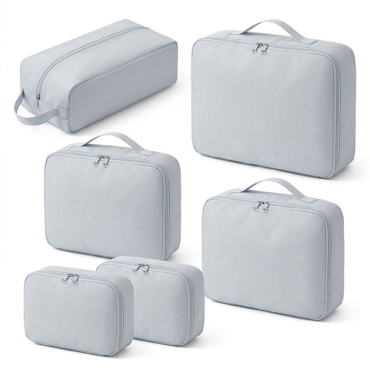 Alilang Travel Packing Cube Set with Zipper Closure Storage Bags Lightweight Organizer Luggage Set Multi Size
