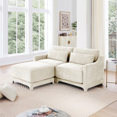 Christopher Knight Home Conrad 73" Chenille Upholstered L-Shape Sectional Sofa