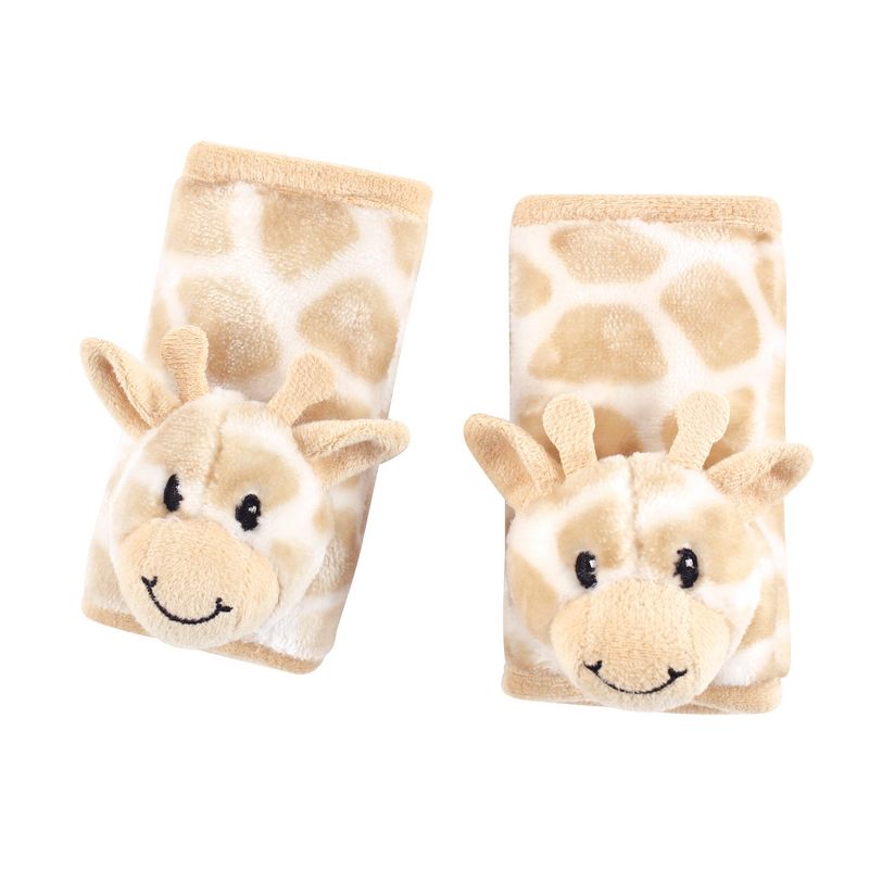 Hudson Baby Infant Unisex Cushioned Strap Covers, Giraffe, One Size, 1 of 3