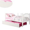 Royal Hampton Twin Size Wooden Trundle with Caster Wheels and Cut Out Handles, White - 4 of 4