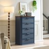 ORRD 5 Drawer Dresser, 45" Tall Fluted Chest, Curved Profile Storage for Bedroom Living Room，Black - 2 of 4