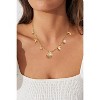 14K Gold Plated Layered Chain Set - Herringbone, Snake & Paperclip Chokers with CZ/Pearl/Cross Pendants, Dainty Gift for Women - 2 of 4