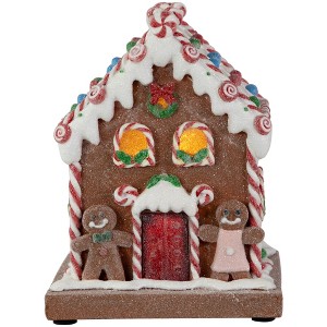 Northlight Pre-Lit LED Gingerbread Candy House Christmas Decoration - 7.5" - 1 of 4