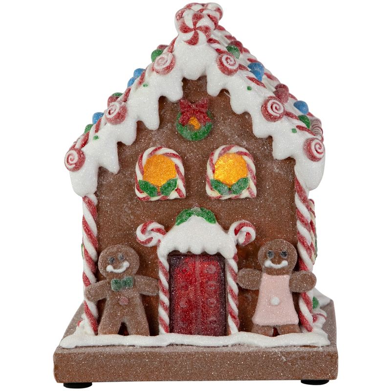 Northlight 7.5" Pre-Lit LED Gingerbread Candy House Christmas Decoration, 1 of 7