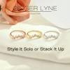 Aria Half Eternity Ring for Women Sterling Silver CZ Anniversary Band Stackable Chevron Curve  by Ginger Lyne - 4 of 4