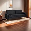 3 Person Seater Couch Sofa, Comfy Couches for Small Spaces, Mid Century Modern Gray Couch for Living Room Apartment Bedroom - 2 of 4