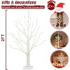 Angel Sar 2FT LED Birch Tree, 2PK Battery Powered Lighted Trees with Timer, Warm White Fairy Spirit Tree for Indoor Decor - 4 of 4