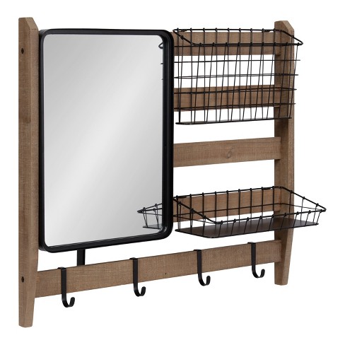 Steelside™ Eleuterio Metal Wall Organizer with Wall Baskets & Reviews