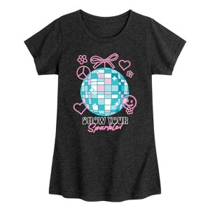 Girls' - Instant Message - Show Your Sparkle Fitted Short Sleeve Graphic T-Shirt - 1 of 4