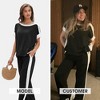 EXLURA Womens Summer 2 Piece Outfits Color Block Short Sleeve Tops Tracksuit Wide Leg Pants Matching Set Lounge Sets 2025 - 2 of 4