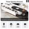 67''-76'' Modern Extendable TV Stand for TVs up to 75 Inches, Entertainment Center Media Console with 3 Drawers-Cuddlewood - 3 of 4