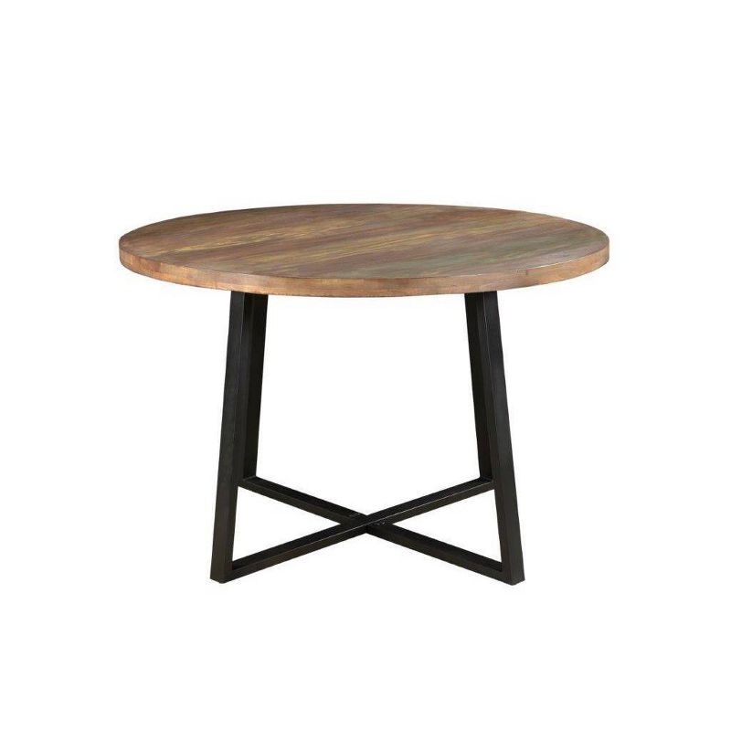 48&#34; Blossom Round Reclaimed Wood Dining Table Brown - Timbergirl, 6 of 9