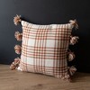 18x18 Inch Plaid Outdoor Pillow Rust Polyester With Polyester Fill by Foreside Home & Garden - 2 of 4