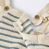 Baby Girls' Pointelle Striped Sweater Romper - Cloud Island™ Blue - 3 of 4