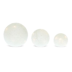 LED Frosted Snowball Globe (Set of 3) - 1 of 3