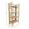 Nordlys Solid 4-Tier Bamboo Wood Bookcase Modern Design Style Living Room - 4 of 4