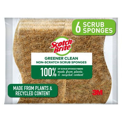 Scotch-Brite Greener Clean 6pk Non-Scratch Scrub Sponge