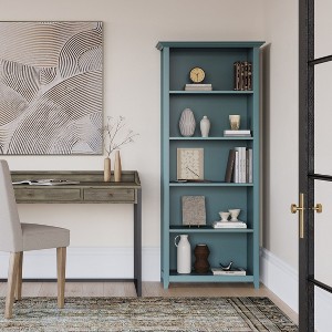 NicBex Bookcases for Living Room Modern 70" H 5 Tier Free Standing Storage Wood Bookshelves with Adjustable Storage Shelves for Office Home - 1 of 4