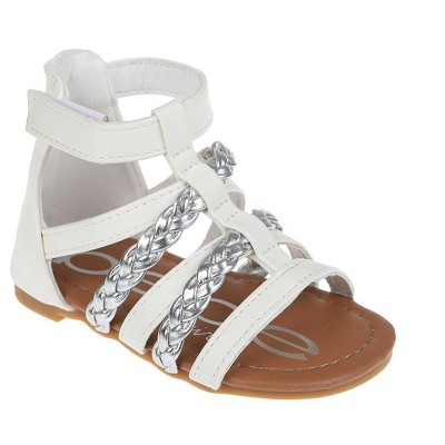 bebe Toddler Girls' Sandals - Open Toe Flat Sandals Comfy Summer Flats for Toddler and Little Kids