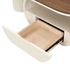 Vynxaria Luxury Oval Coffee Table, 47.24'' Coffee Table with Storage Drawer, White Metal Center Table for Living Room - 4 of 4