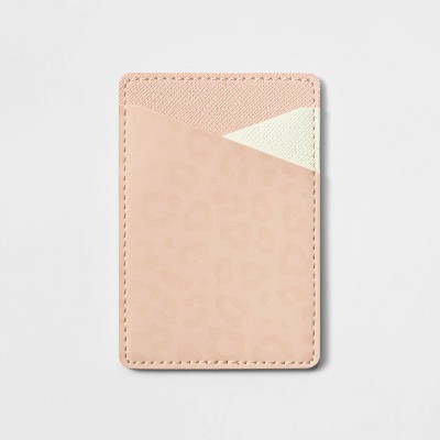 heyday&#8482; Cell Phone Wallet Pocket - Pastel Pink Leopard