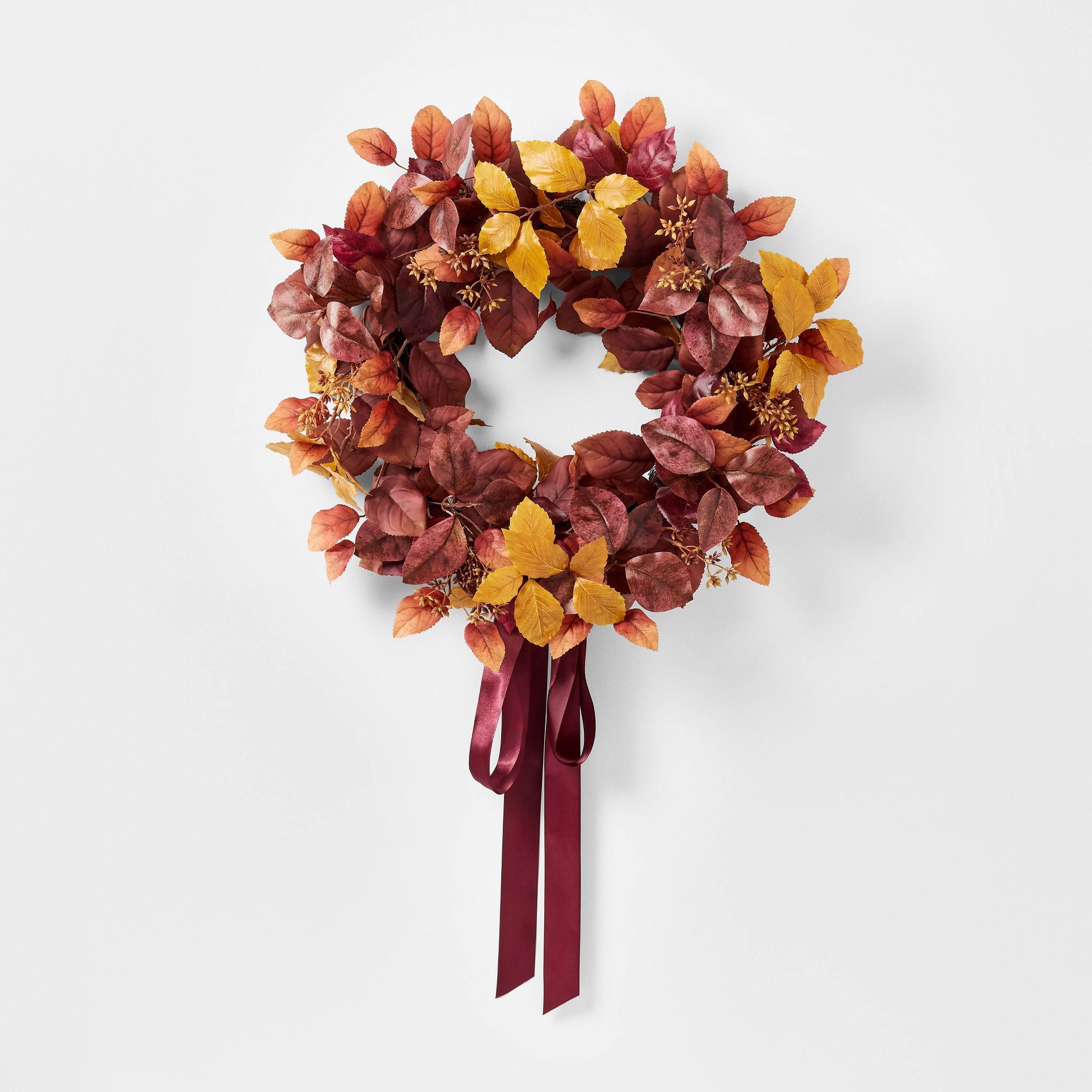 Mixed Fall Leaf Wreath - Threshold™ designed with Studio McGee