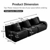 Aukfa Modular Teddy Fabric Sofa,Convertible Modular Sectional Sofa Set , 3-Seats with 1/2/3 Ottoman Soft Boneless Design for Living Room - 4 of 4