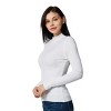 Zilpu  Lightweight Ribbed Mock Turtleneck for Women - Slim Fit - 3 of 4