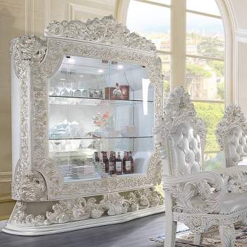 81" Adara Decorative Storage Cabinet Antique White Finish - Acme Furniture