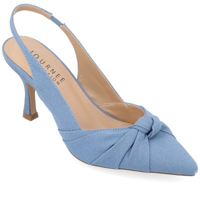 Journee Collection Womens Bahar Sling Back Pointed Toe Pumps