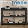 Roman Column Style Console Table, 3-Tier Open Storage Narrow Sofa Entry Table for Living Room, Hallway & Entryway - 4 of 4