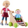 HABA Little Friends Mom Melanie and Baby Liam Dollhouse Figures with Stroller - 2 of 4