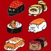 Junior's Design By Humans Sushi Persian Cat By huebucket T-Shirt - 2 of 3