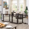 unipaws Wood and Wire Pet Playpen with 4 Support Feet - 2 of 4