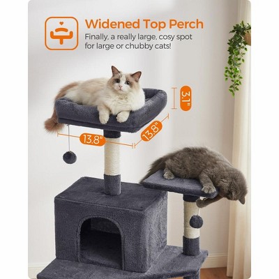 Smoky Gray 75.2" Multi-Level Cat Tree with Sisal Posts