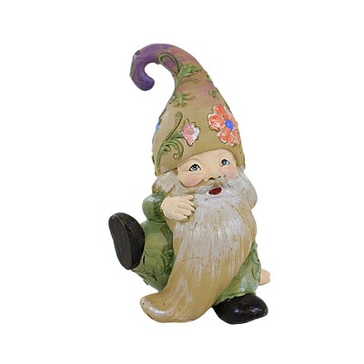 Roman 5.5 Inch Floral Gnome Figurine Mushroom Hat Flowers Gnome ...