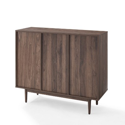 Adjustable Walnut 48" 6-Cube Bookcase with Tapered Legs