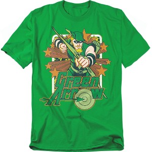 Dc Green Arrow Stars Adult T-Shirt - 1 of 4