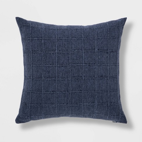 Woven Washed Windowpane Throw Pillow Threshold Target