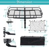 Folding Trailer Hitch Mount Cargo Carrier, 60 "x 24" x 6" Cargo Rack Rear Luggage Basket for Car Camping Black - 3 of 4