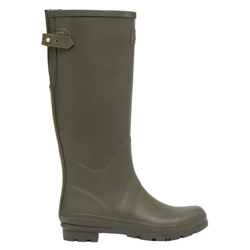 Joules Womens Field Wellies With Adjustable Back Gusset - Olive - 7 ...