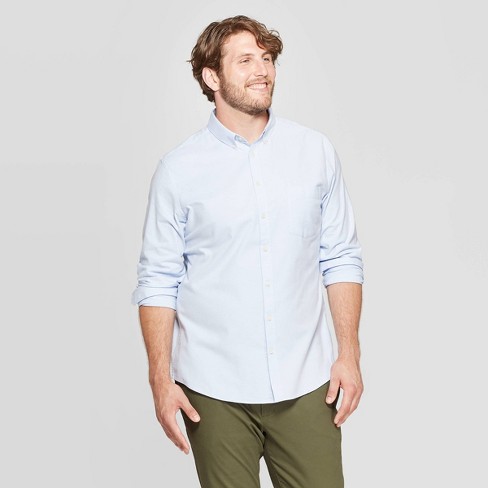 Mens GOODFELLOW & Co Solid Light Blu WHITTIER Shirt Pocket Oxford Multiple Sizes 