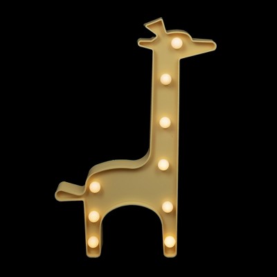 Northlight 11.5" LED Lighted Yellow Giraffe Marquee Sign